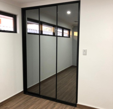 Grey Mirror with black frames